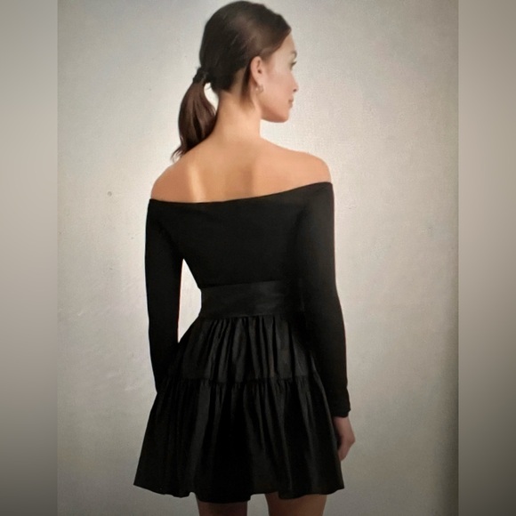 NWT Lauren Ralph Lauren Jersey Taffeta Black Mini Dress Cocktail Party LBD  NYE - mordernwear.com